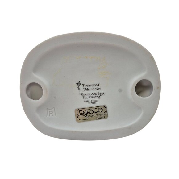 Enesco Figurine Treasured Memories Floors Are Best For Playing Porcelain Vintage - Picture 10 of 10